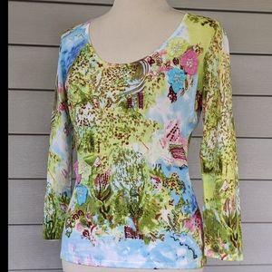 Alberto Makali Bright Beaded Knit Top